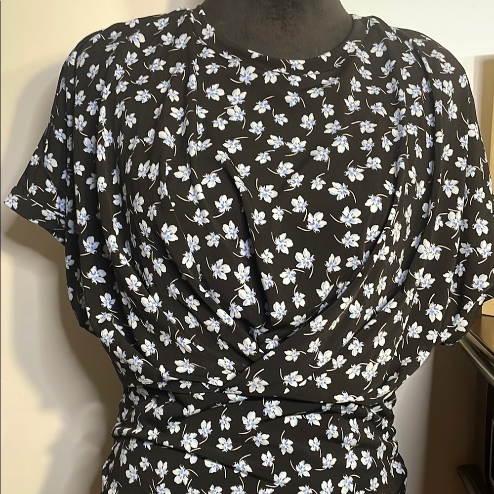 Cynthia Steffe Black and White Floral Blouse